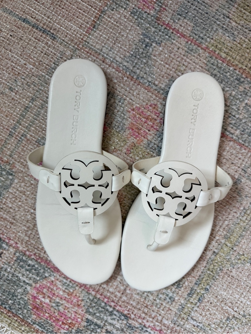 White Tory Burch sandals- 7.5